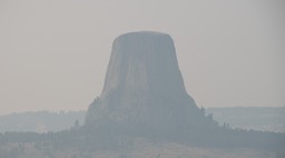 Devil's Tower in the Smoke