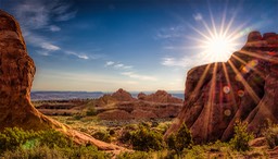 Sunrise Over Arches, by Cheri Halstead