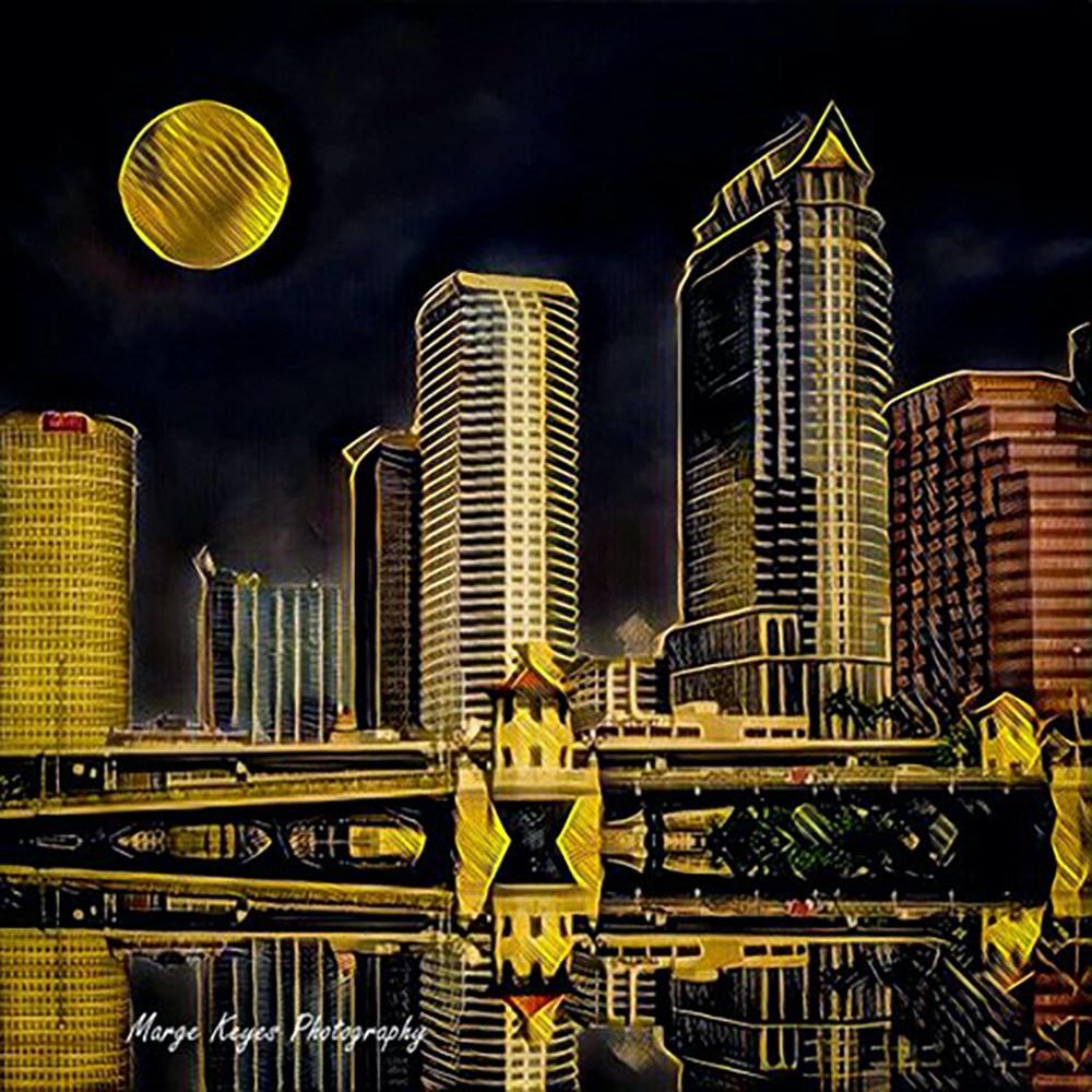 Tampa Skyline, by Marge Keyes